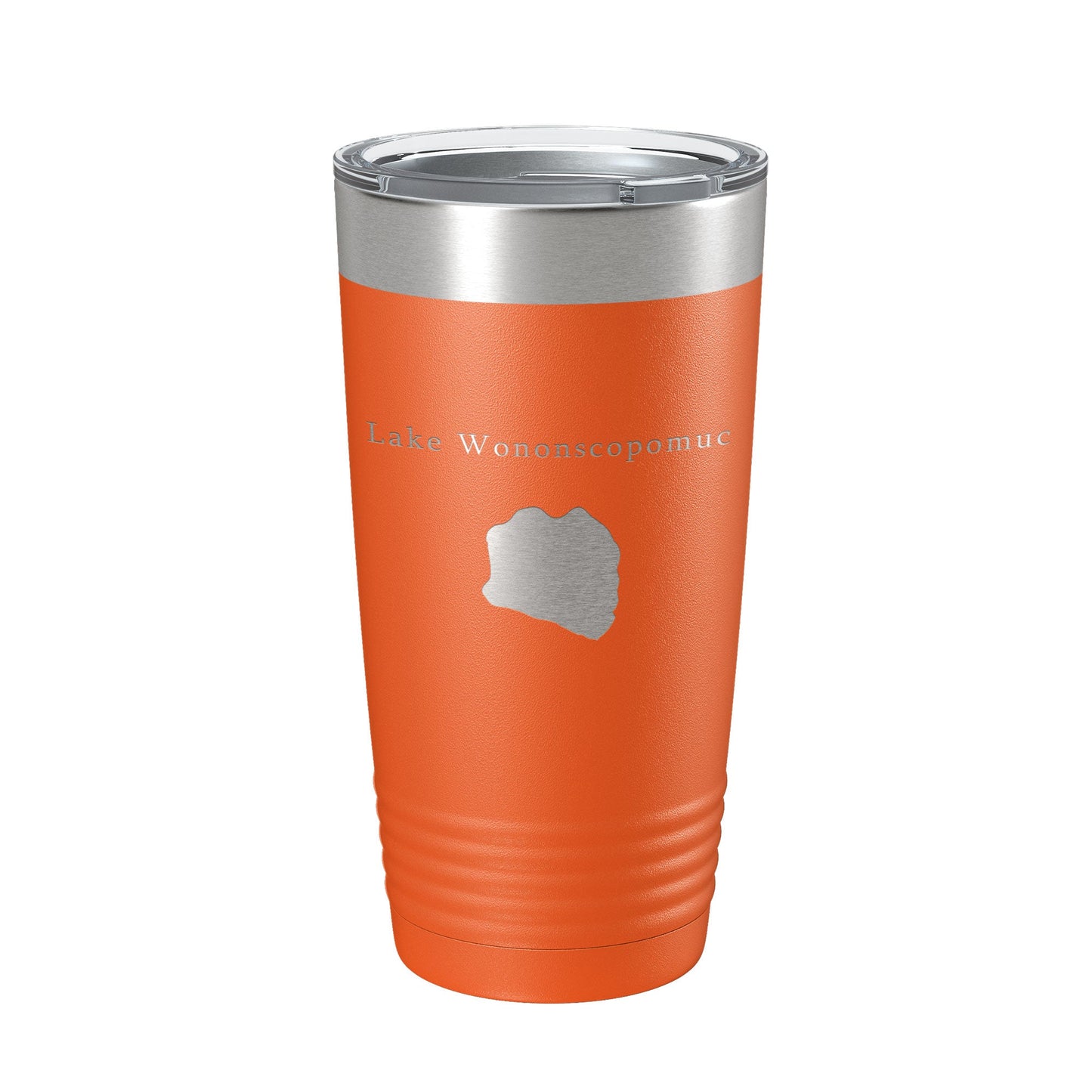 Lake Wononscopomuc Map Tumbler Travel Mug Insulated Laser Engraved Coffee Cup Connecticut 20 oz