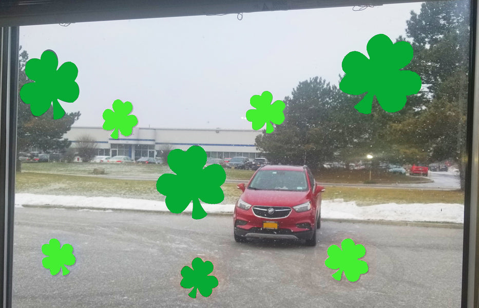SHAPES ETC. Green Shamrock Assorted Color Creative Cut-Outs- 5.5”