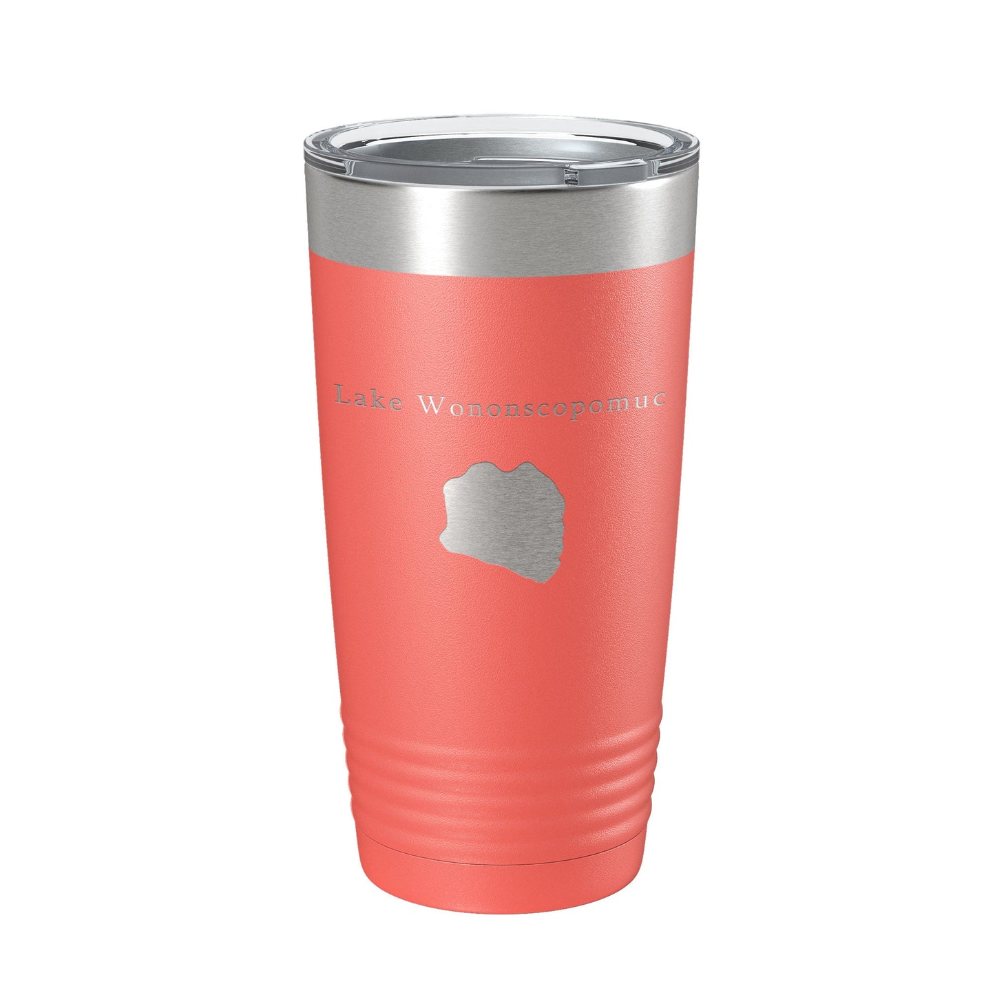 Lake Wononscopomuc Map Tumbler Travel Mug Insulated Laser Engraved Coffee Cup Connecticut 20 oz