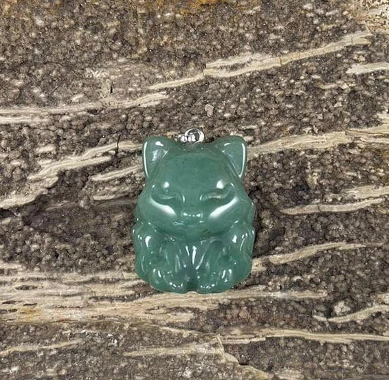 9 Tail Fox, Gemstone Pendants, 23x31mm (1pc)-3