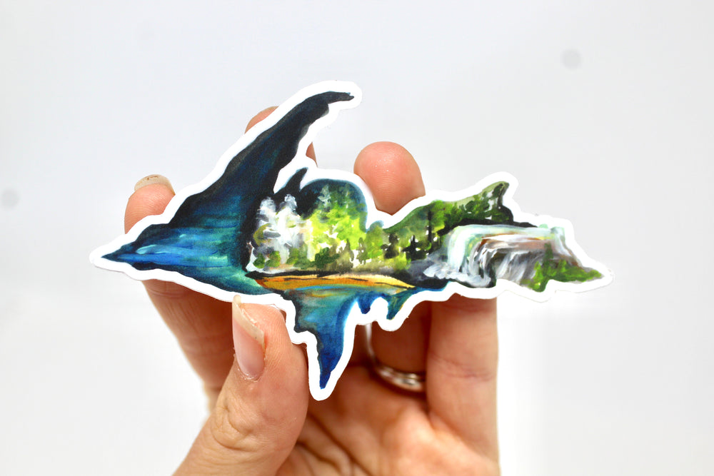 UP Upper Peninsula Michigan klistermærke - Vejrbestandigt/Holdbart vinylklistermærke