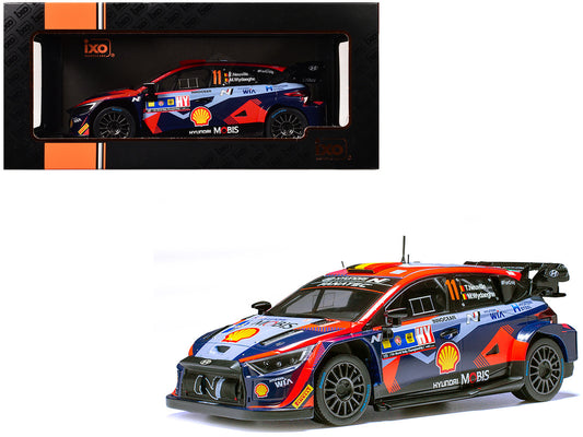 Hyundai i20 N Rally1 #11 Thierry Neuville - Martijn Wydaeghe Winner "Central European Rally" (2023) 1/18 Diecast Model Car by IXO Models