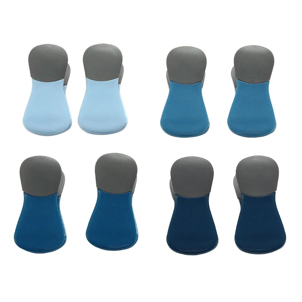 8-Piece Magnetic Bag Clip Set, Blue