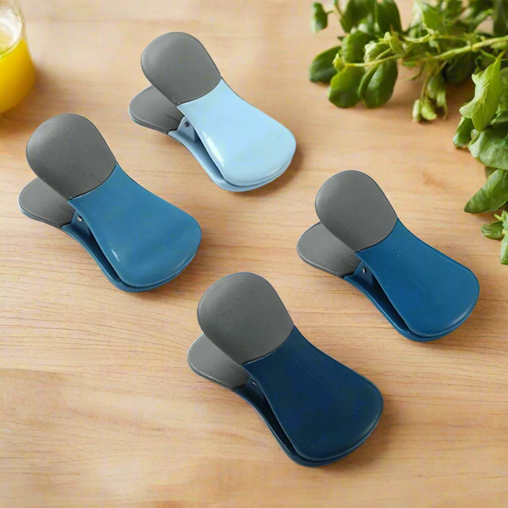 8-Piece Magnetic Bag Clip Set, Blue