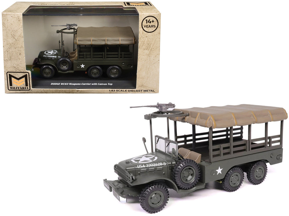 Dodge WC63 Weapons Carrier with Canvas Top Olive Drab 