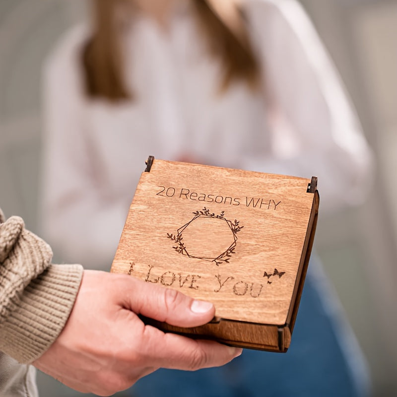 NNETM 20 Reasons Why I Love You Wooden Heart Puzzle