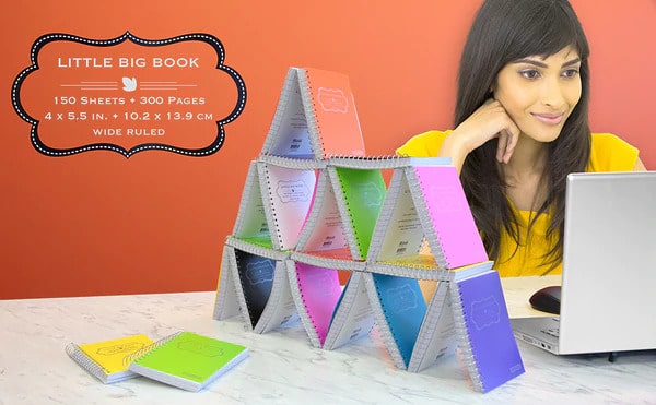 Spiralformet tyk bogomslag i polyuretan, 10 x 14 cm, 150 stk.