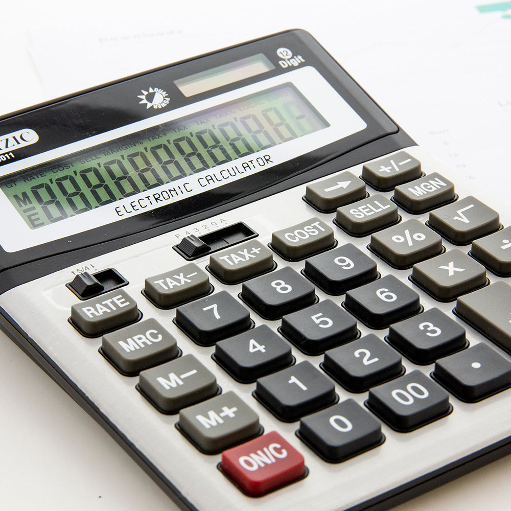 12-Digit Desktop Calculator w/ Profit Calculation & Tax Functions