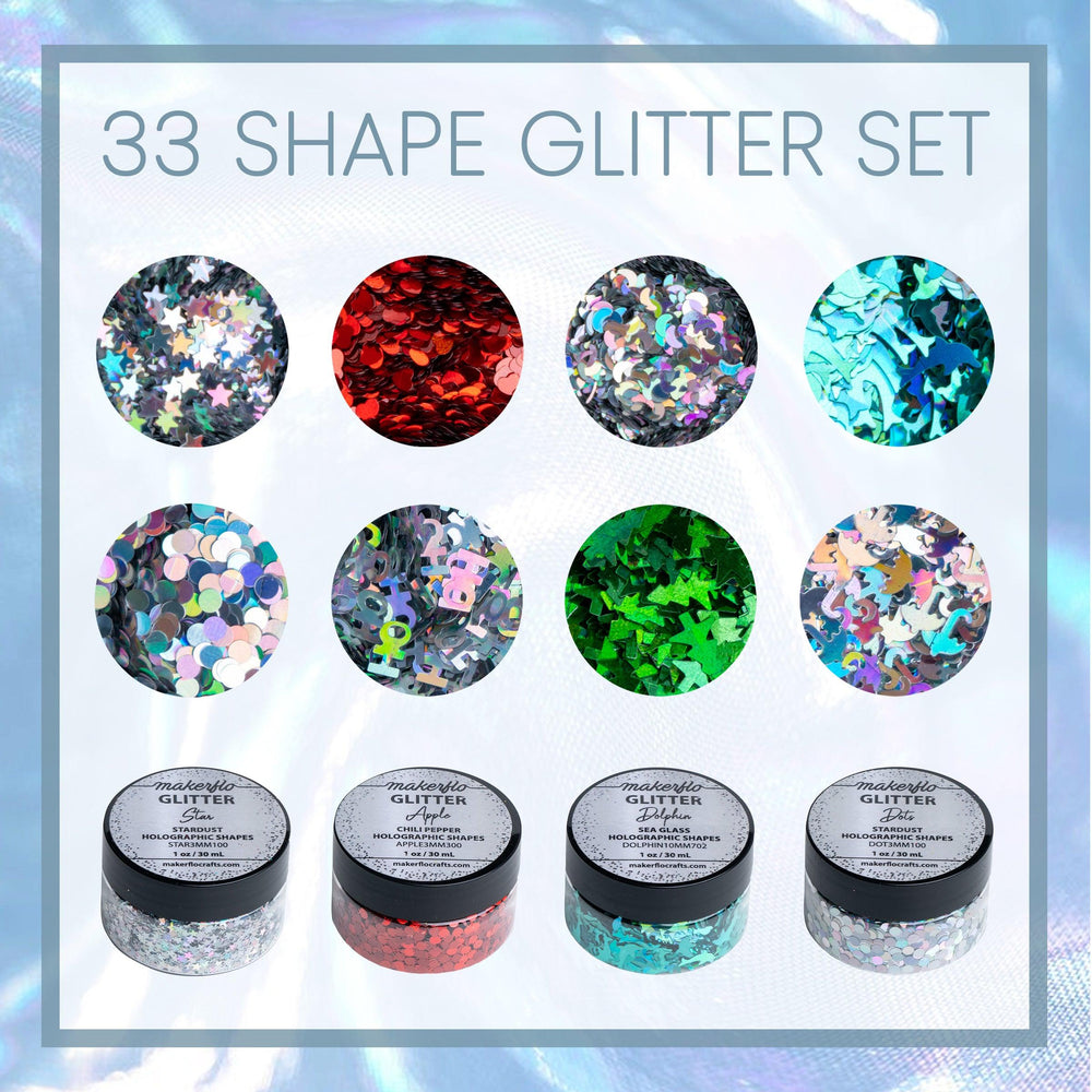 Glitter Shapes Variety Pack (Set of 33)-1