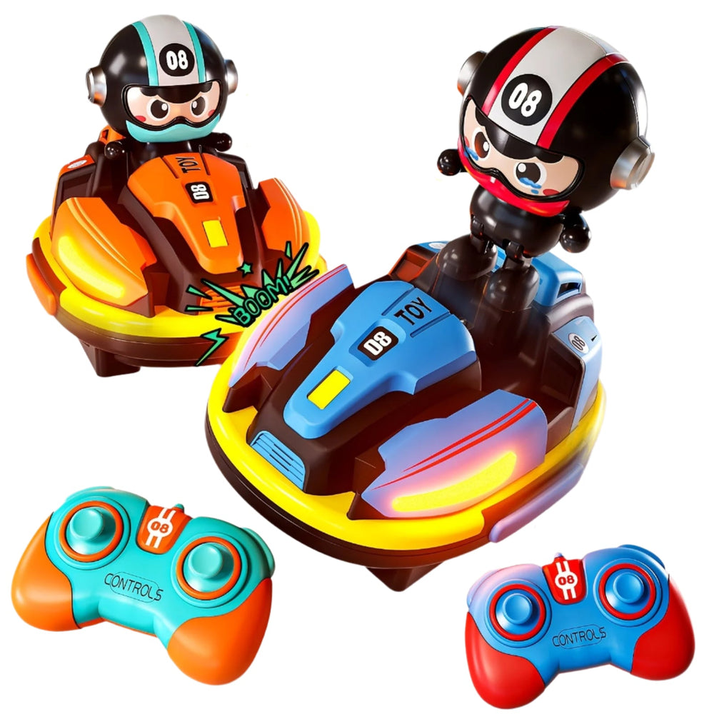 NNETM Remote Control Dual Bumper Cars Set with Lights