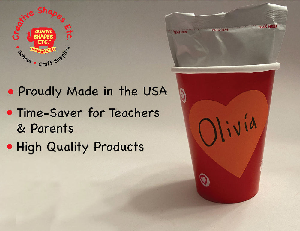 SHAPES ETC. Baby Heart Tri-Color Creative Cut-Outs- 2