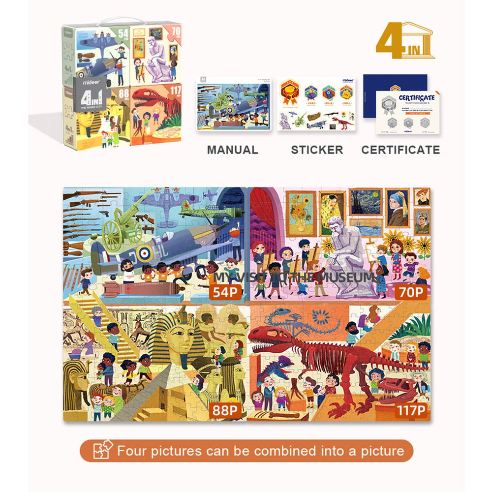 4 In 1 My Visit To The Museum Puzzle Set 329pcs