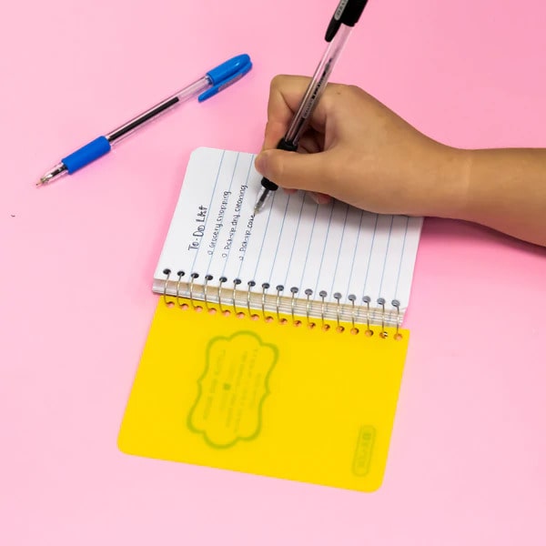 Spiralformet tyk bogomslag i polyuretan, 10 x 14 cm, 150 stk.