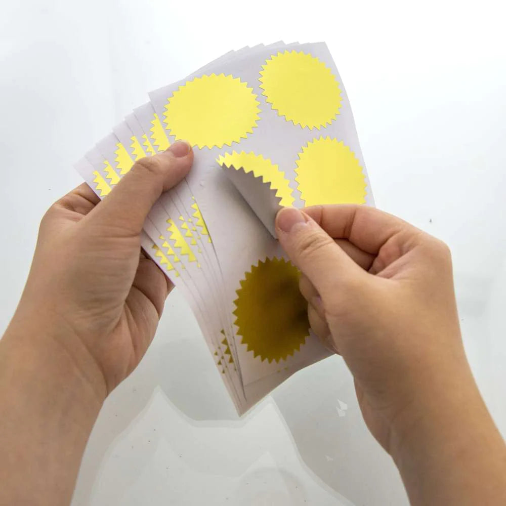 Guldfolie 2″ Notar/Certifikatforseglingsetiket (42 stk./pakke) 