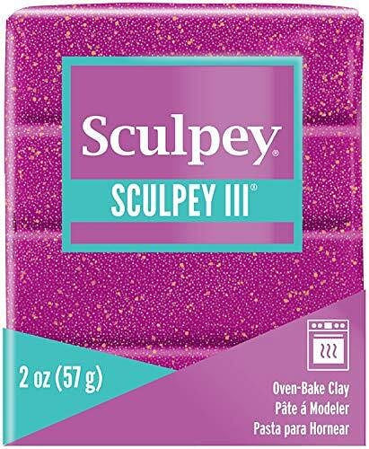 Sculpey III Polymer Clay Violet Glitter