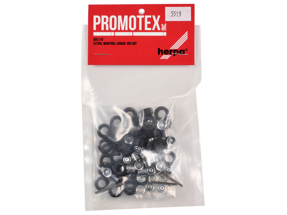 Super Singles with Fronts Sets of Wheels (10 Sets) 1/87 (HO) Plastic Model by Promotex