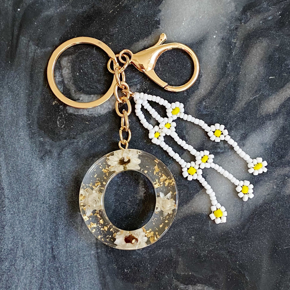 Baby Daisy Initial Key Chain Prepack
