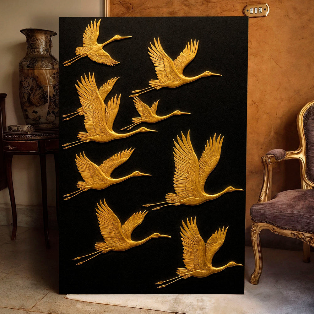 Abstract Sandhill Cranes Wall Art