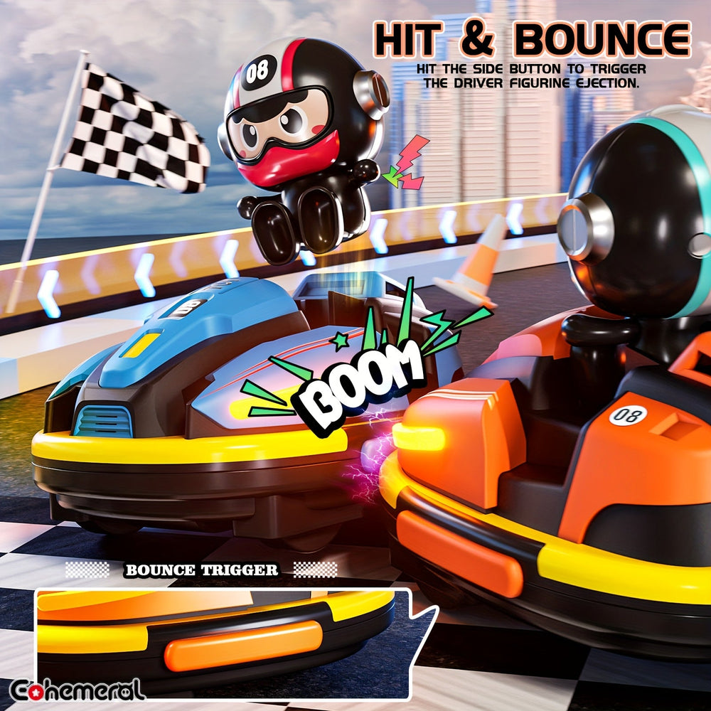 NNETM Remote Control Dual Bumper Cars Set with Lights