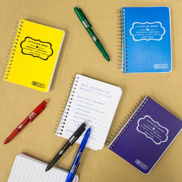 Spiralformet tyk bogomslag i polyuretan, 10 x 14 cm, 150 stk.