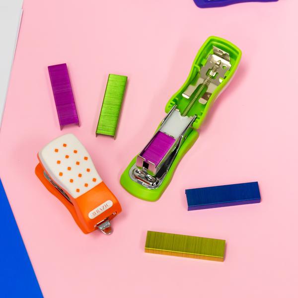 Mini Push Grip Standard (26/6) Hæftemaskine med 500 stk. hæfteklammer - Tilfældig farve