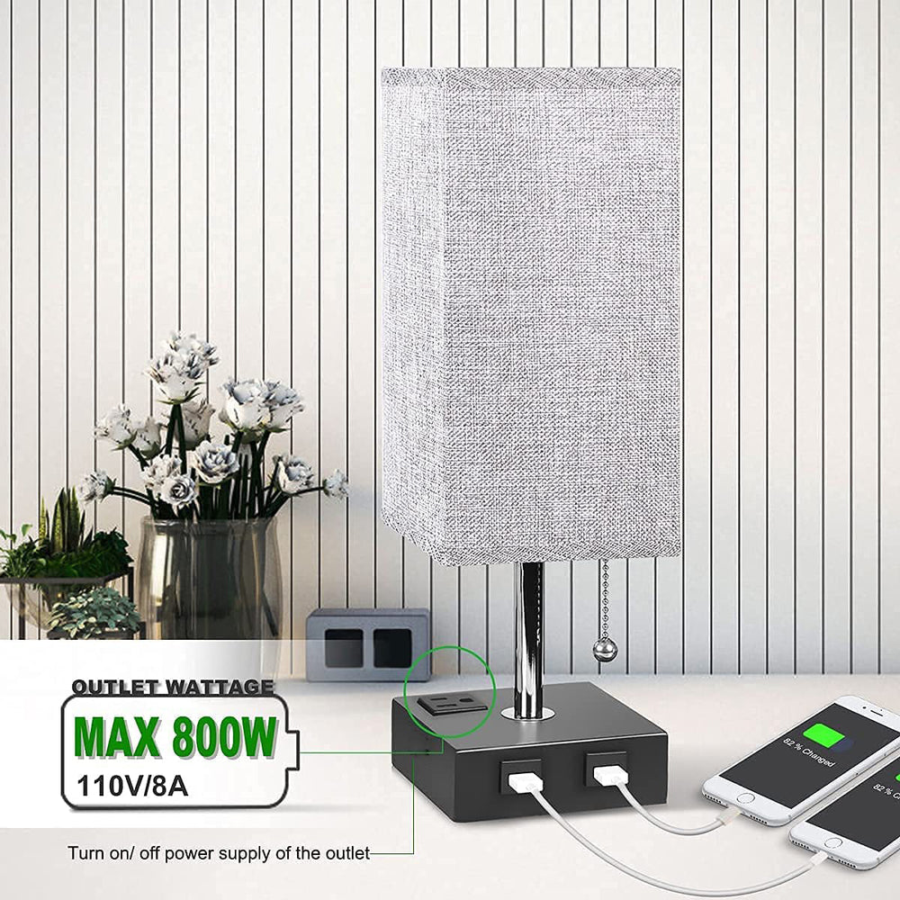 USB-natbordslampe - Grå 