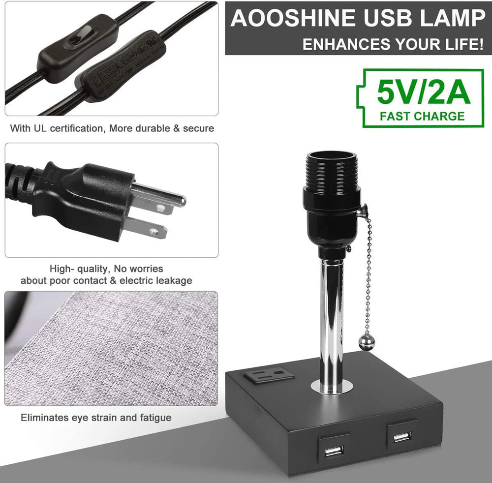 USB-natbordslampe - Grå 