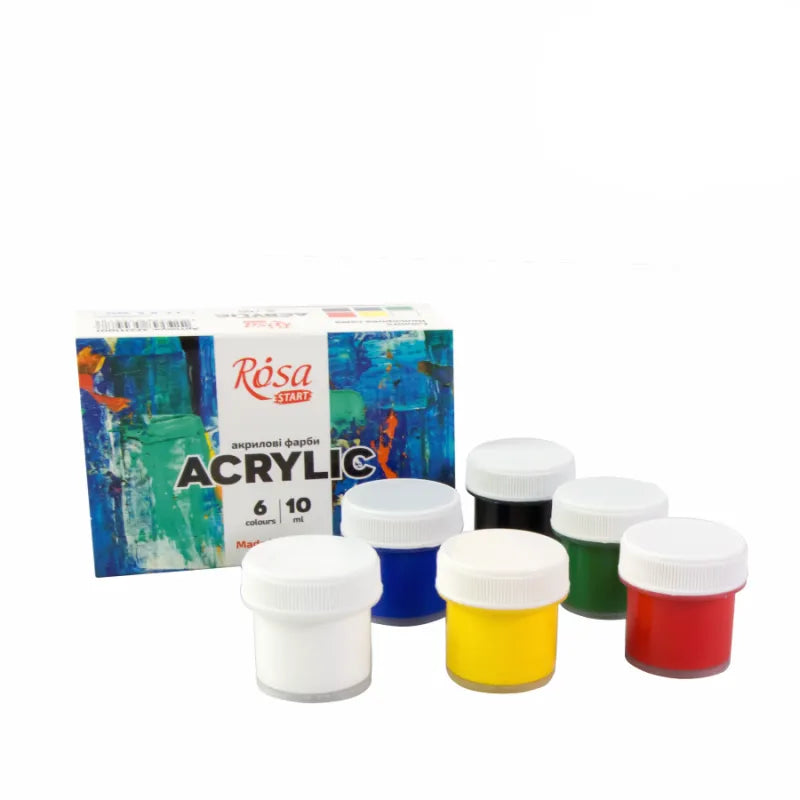 Rosa Start Color Acrylic Paint Set 6 colors (0.34 oz each)