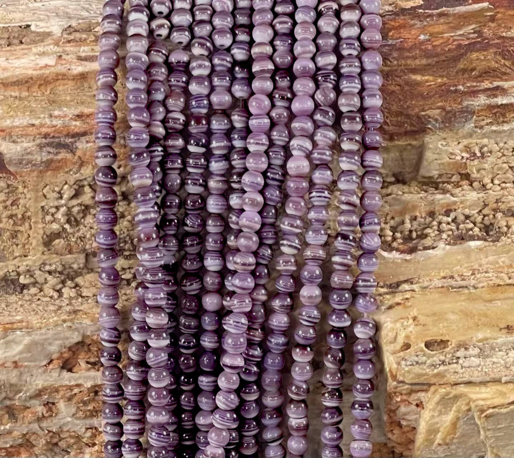 Wampum Quahog Shell AAA Grade Round 3mm-1