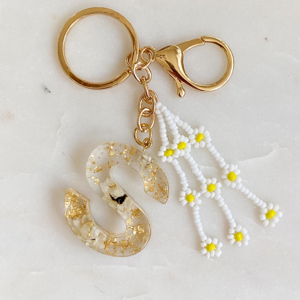 Baby Daisy Initial Key Chain Prepack