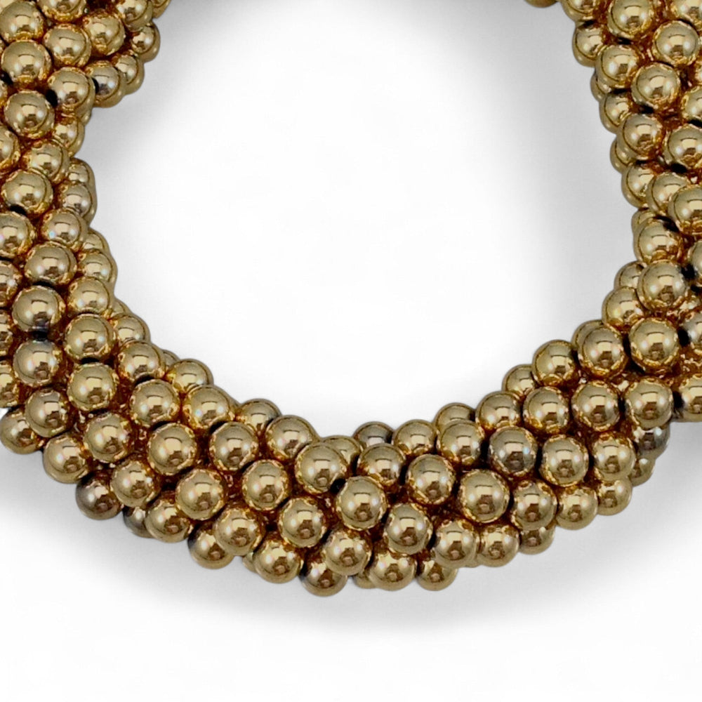 Gold Plated Hematite Round-0