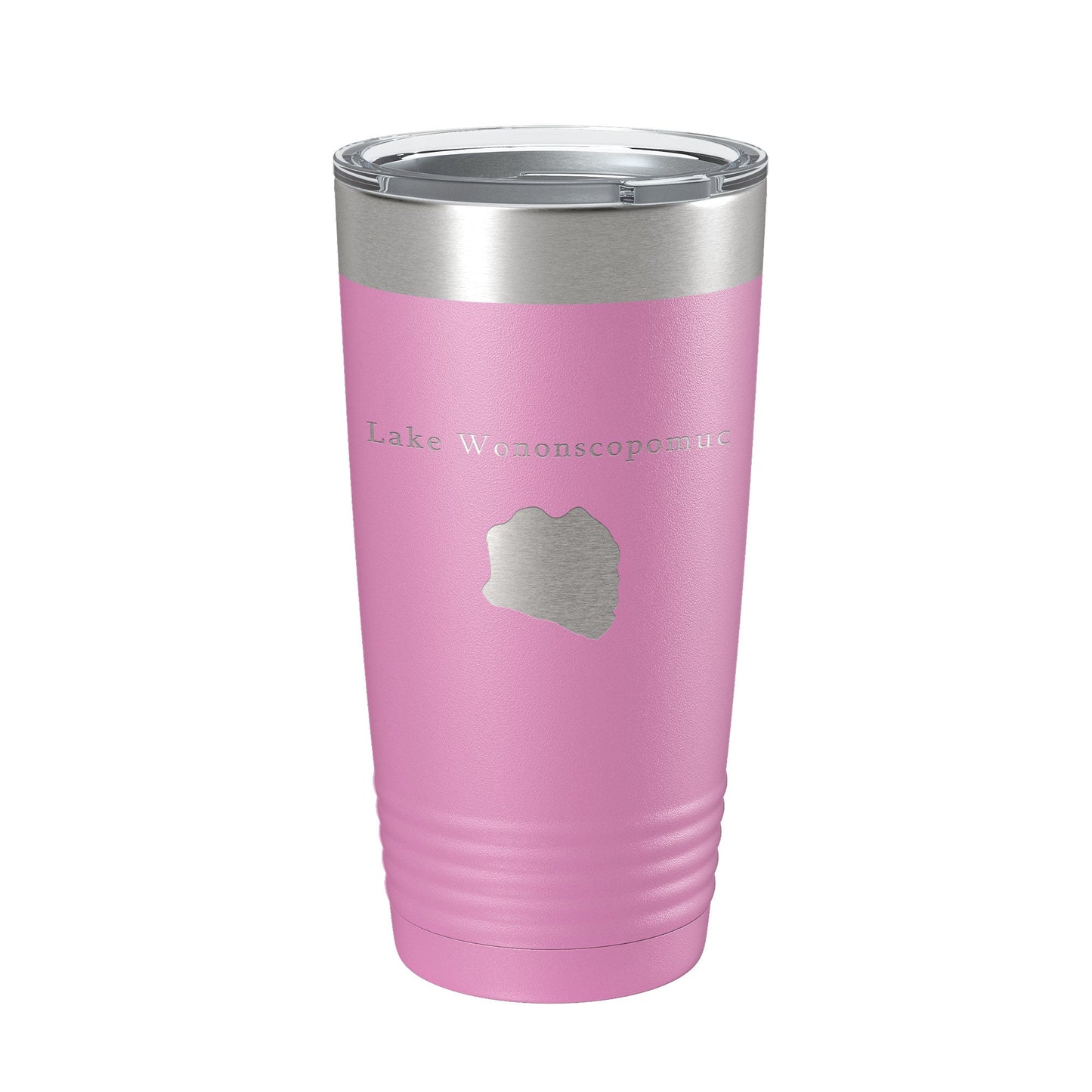 Lake Wononscopomuc Map Tumbler Travel Mug Insulated Laser Engraved Coffee Cup Connecticut 20 oz