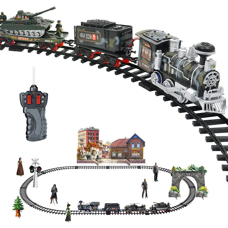 Electric Smoke Remote Control Train Toy Set