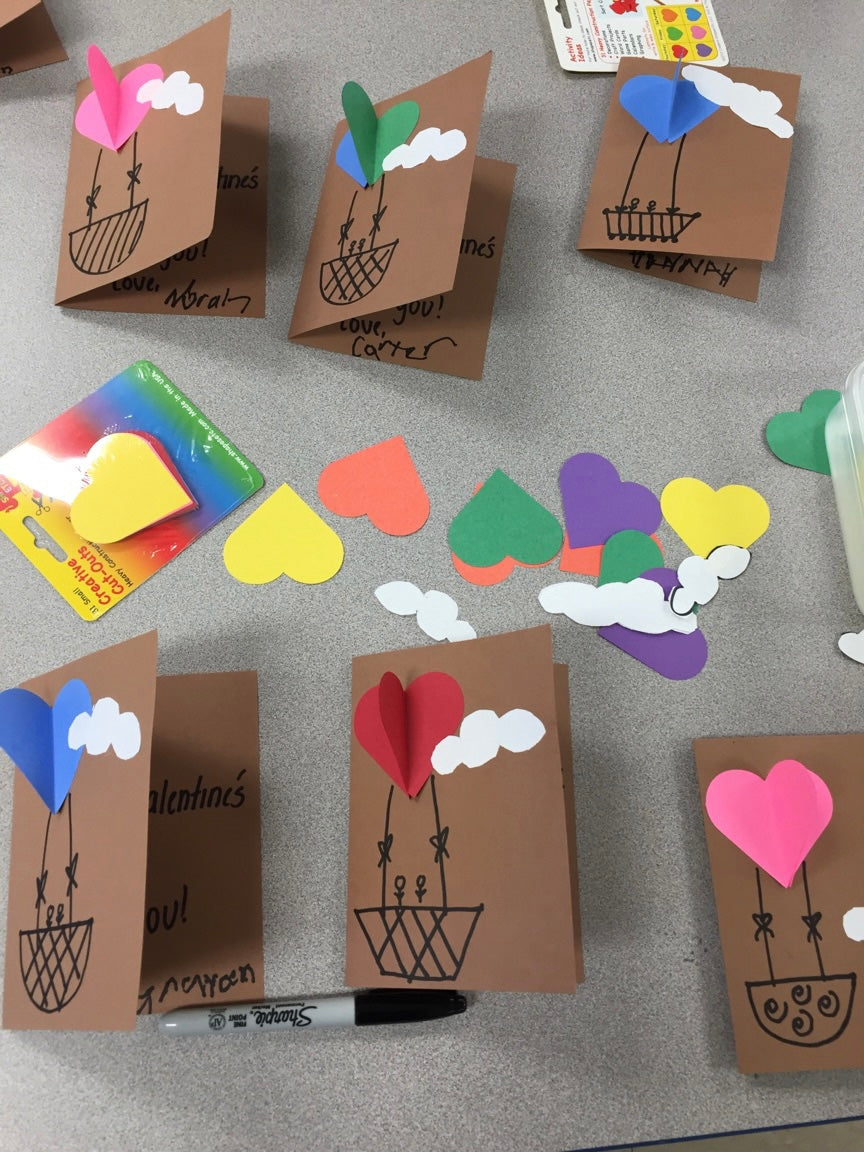 SHAPES ETC. Baby Heart Tri-Color Creative Cut-Outs- 2" x 2.75"-2