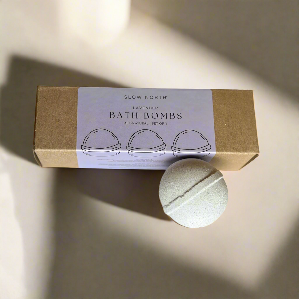 Naturligt badebombesæt - Lavendel (sæt med 3)