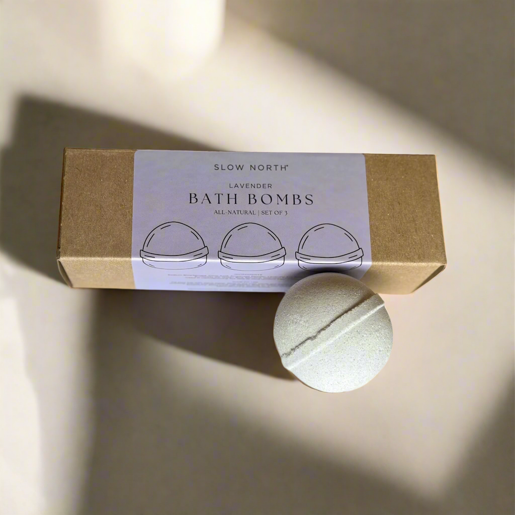Natural Bath Bomb Set - Lavender (Set of 3)