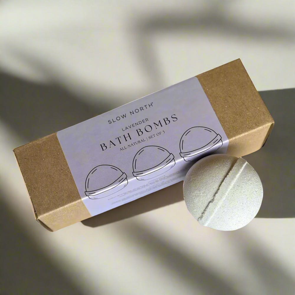 Naturligt badebombesæt - Lavendel (sæt med 3)
