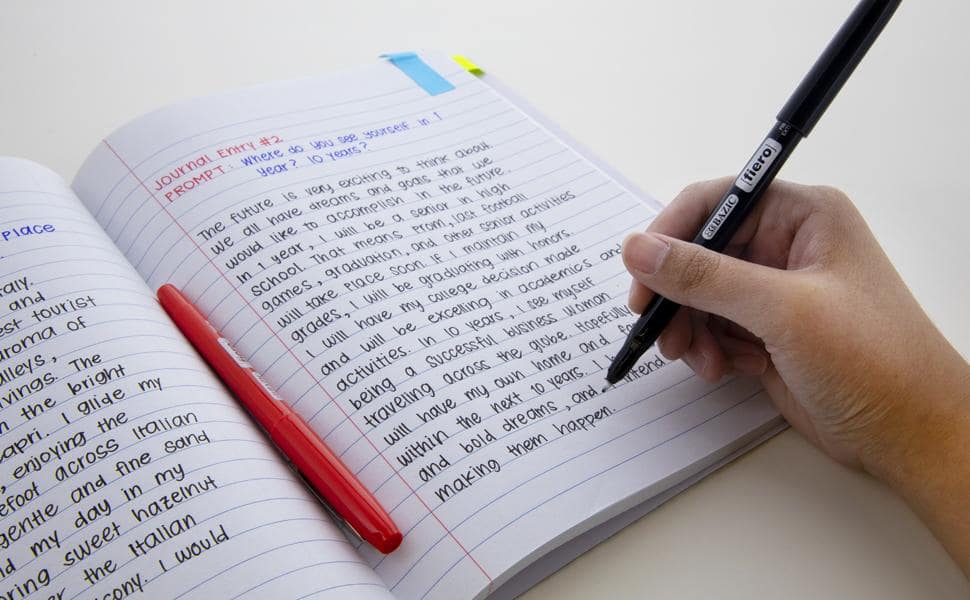 W/R 100 stk. assorterede farvede marmorkompositionsbog - tilfældig farve