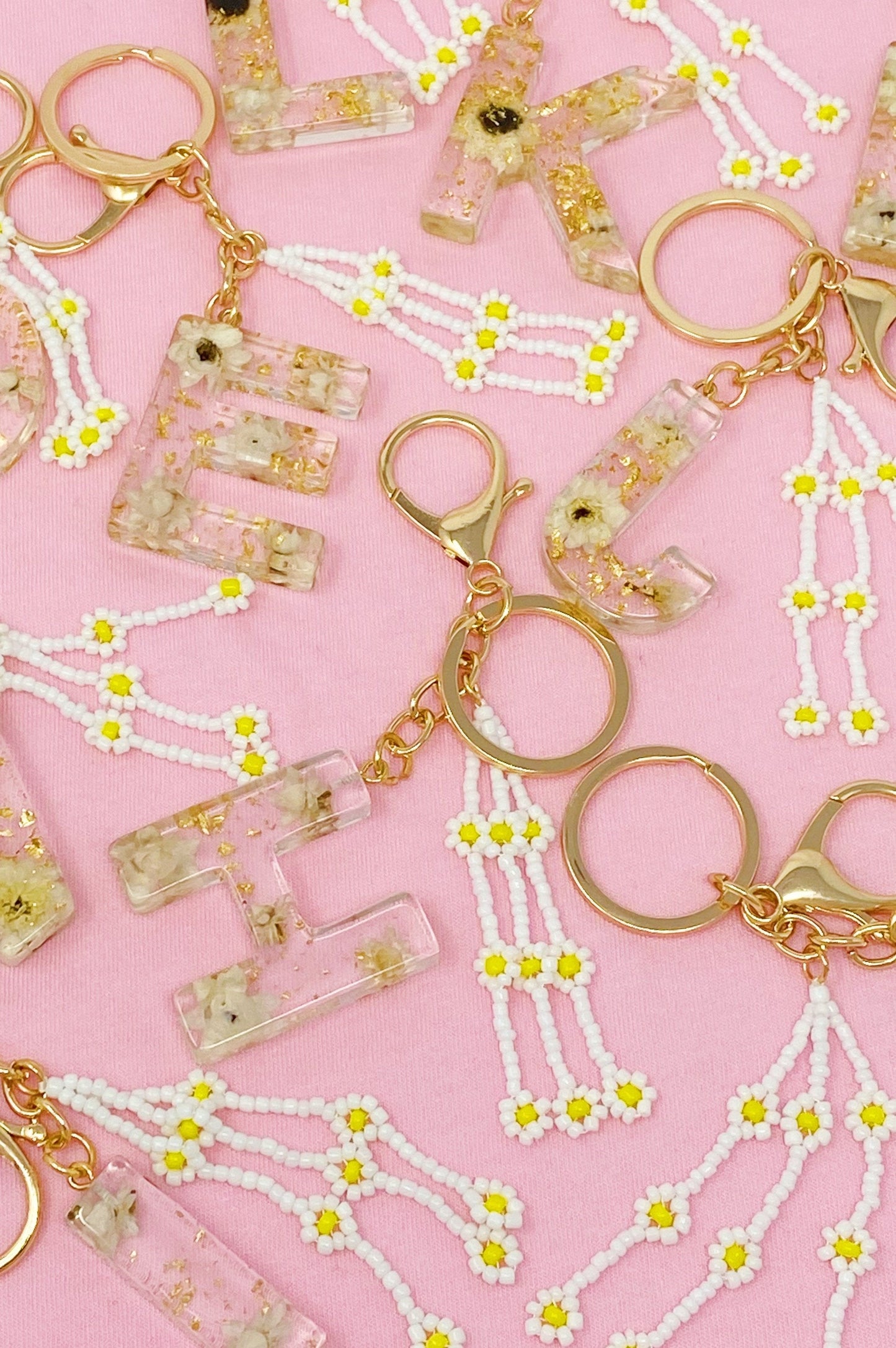 Baby Daisy Initial Key Chain Prepack