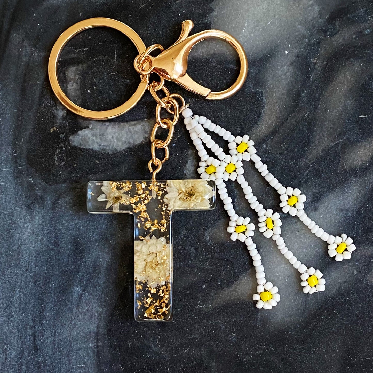 Baby Daisy Initial Key Chain Prepack