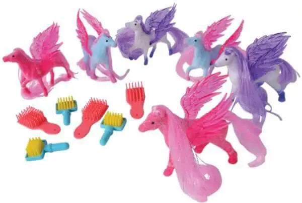 Flocked Winged Horse (3 Sets)