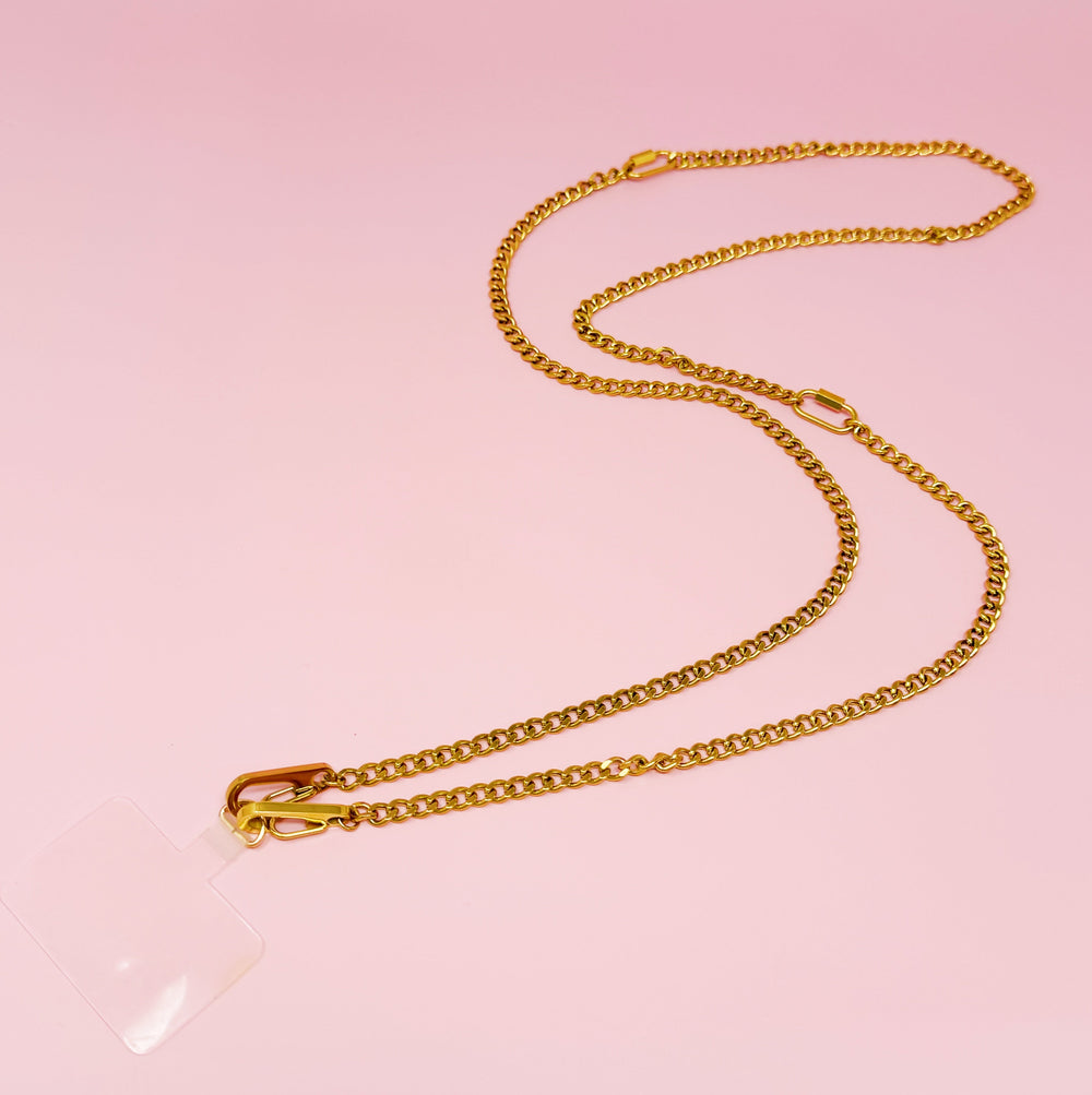 Gylden kæde multifunktionel telefonsnor