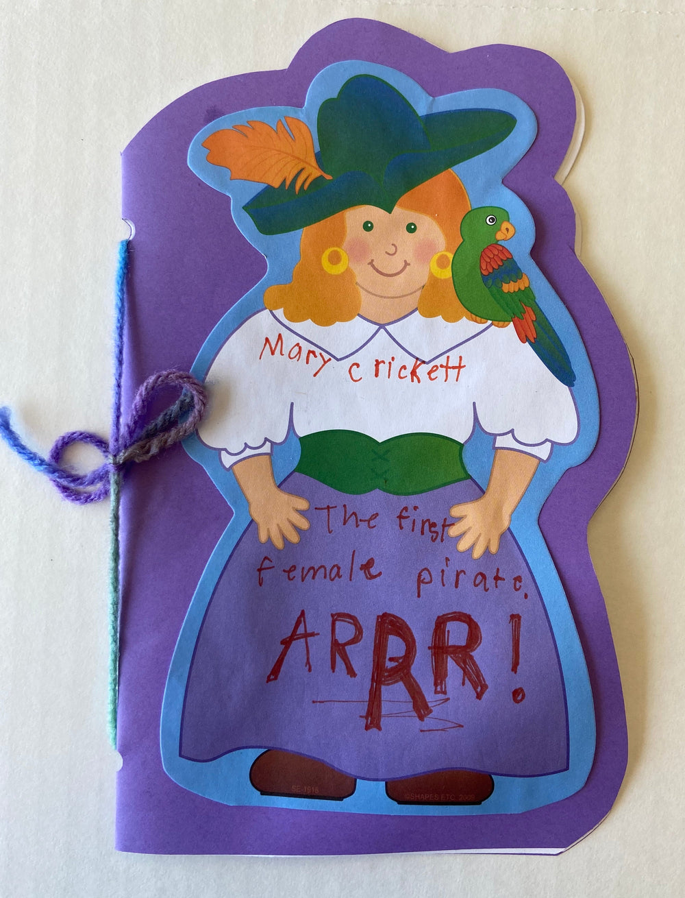 SHAPES ETC. Mini Notepad - Pirate/Girl-2