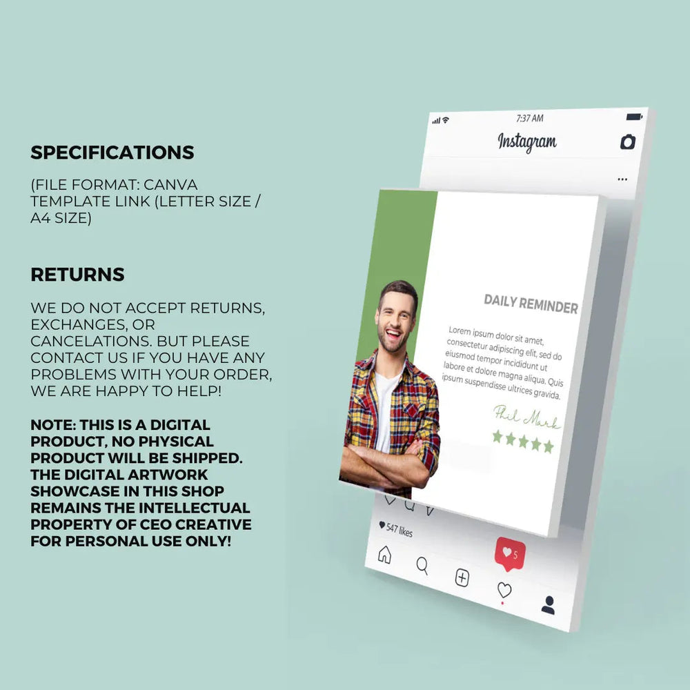 Downloadable Instagram Marketing Agency 50 Templates Bundle