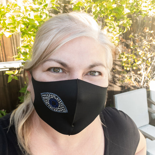 Evil Eye Crystal Fashion Mask