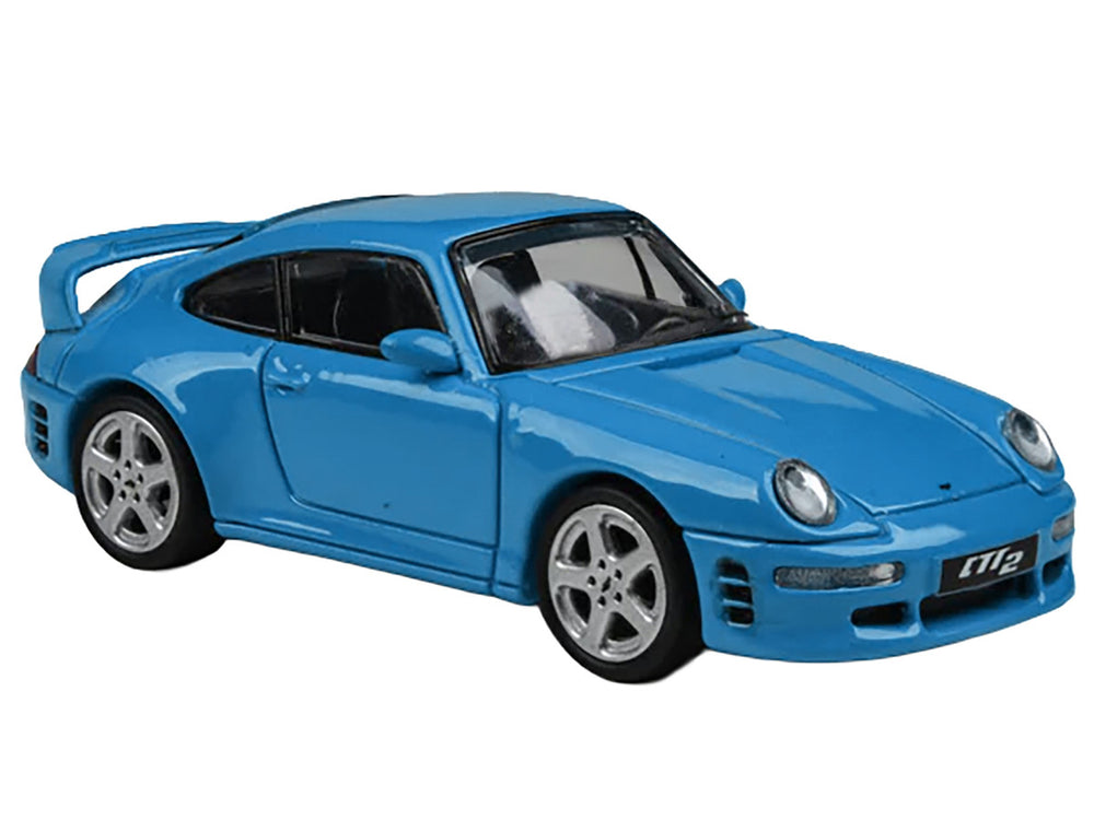 1995 RUF CTR2 Mexico Blue 1/64 Diecast Model Car by Paragon Models