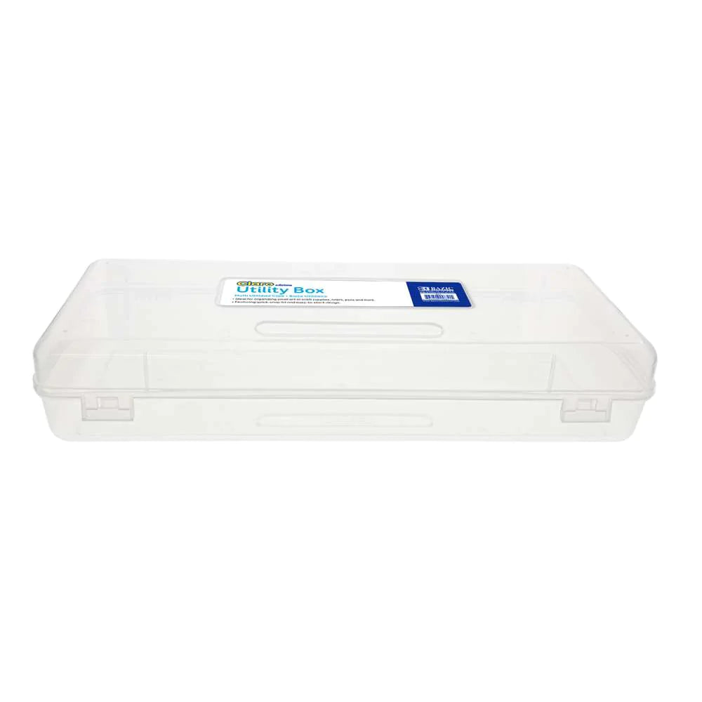 Pencil Case Multipurpose Utility Box Ruler Length – Clear