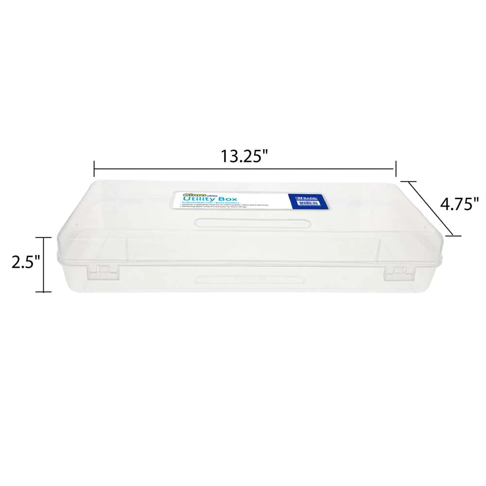 Pencil Case Multipurpose Utility Box Ruler Length – Clear
