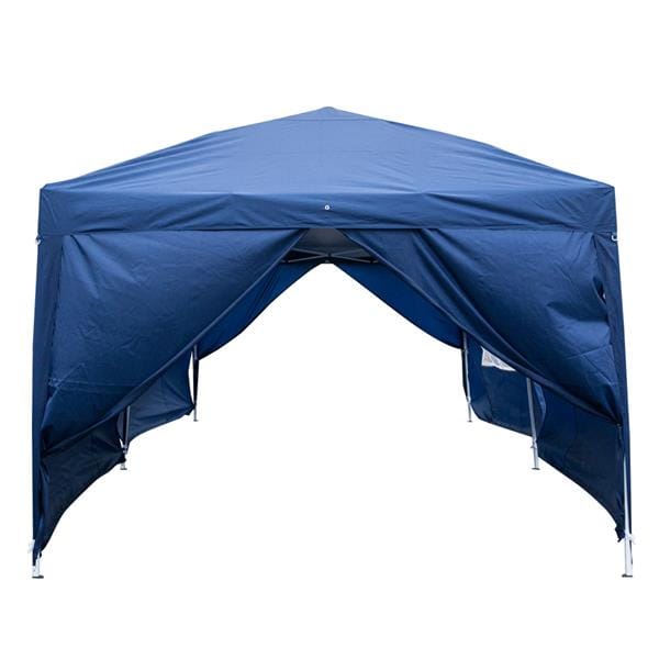 Outdoor Pop up Gazebo 3 x 6m Folding Tent Four Windows Blue