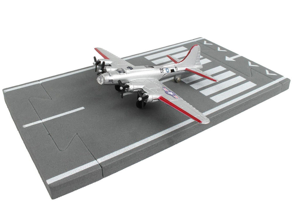 Boeing B-17 Flying Fortress Bomber Aircraft Silver Metallic 